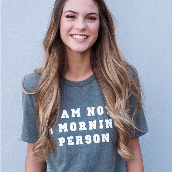 Last 1! LARGE Not a morning person Tee - Picture 3 of 3